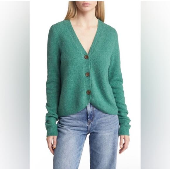 Madewell Sweaters - Madewell Womens Haskell Wool Blend Crop Cardigan Sweater Coziest Textured Yarn S